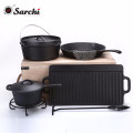 Camping cast iron cookware set